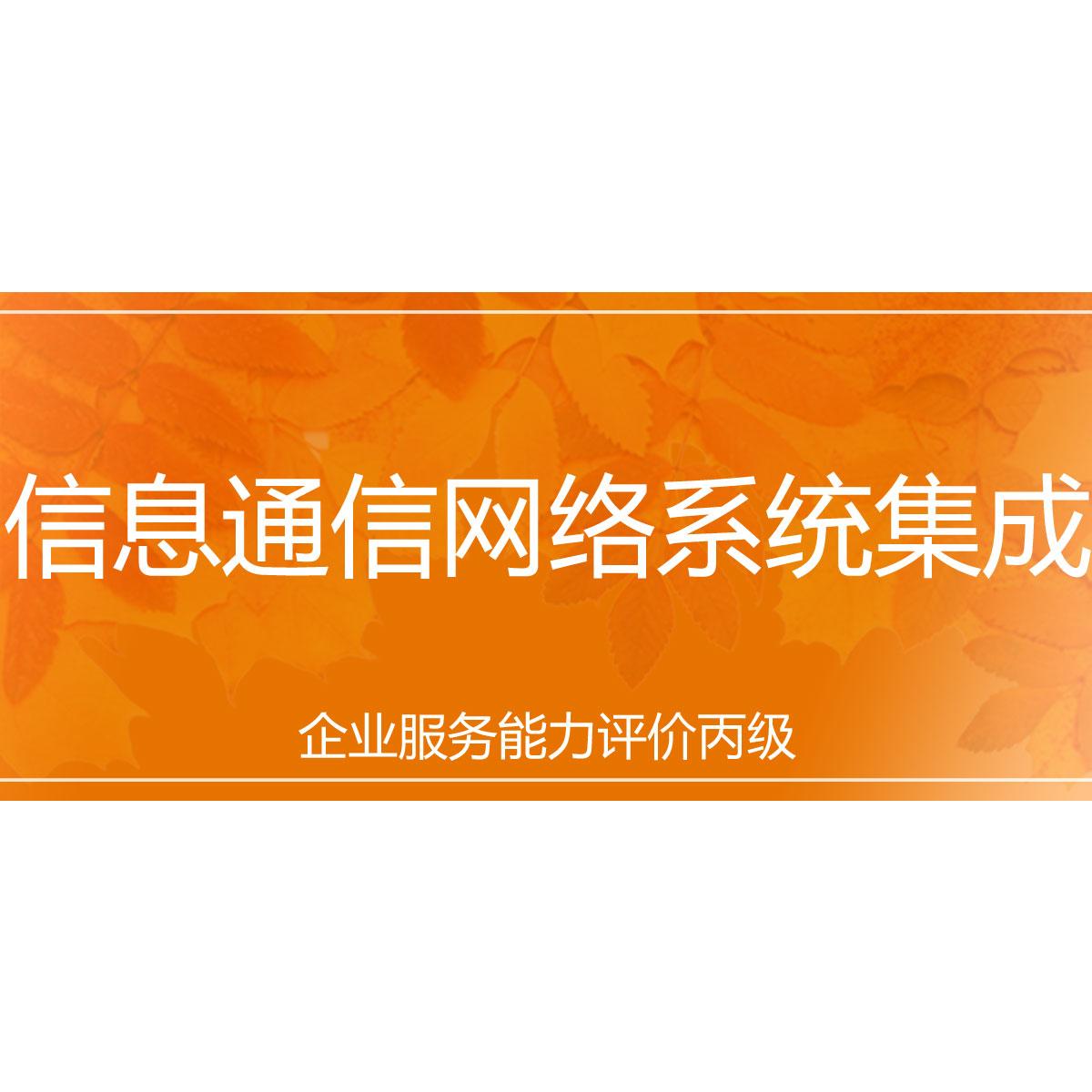 信息通信网络系统集成企业服务能力评价丙级